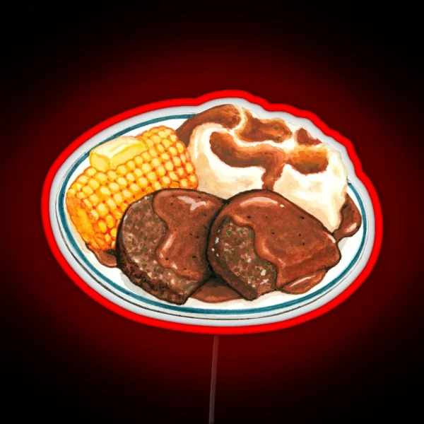 Meatloaf Dinner Pattern RGB Neon Sign
