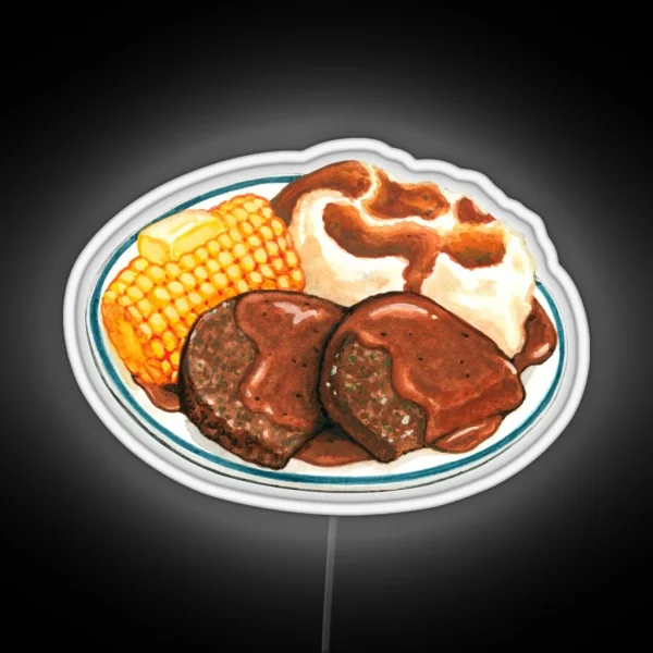 Meatloaf Dinner Pattern RGB Neon Sign