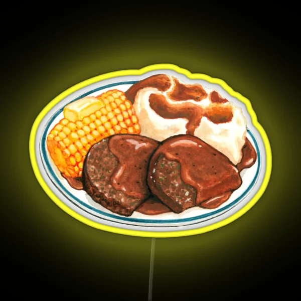 Meatloaf Dinner Pattern RGB Neon Sign