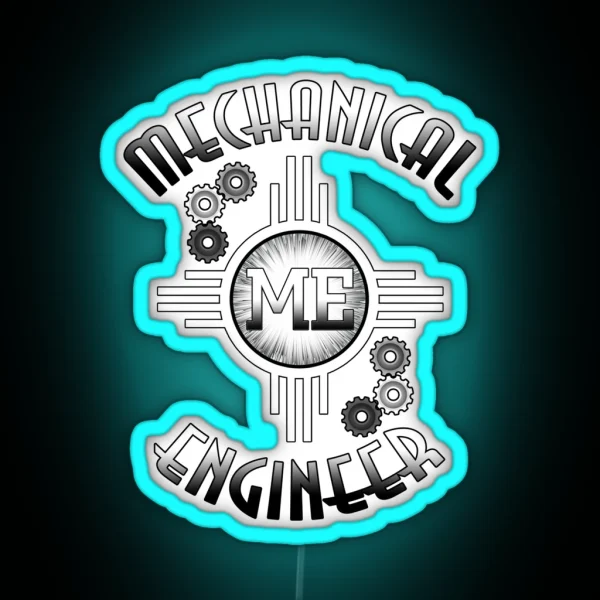 Mechanical Engineer Gears Of Progress RGB Neon Sign