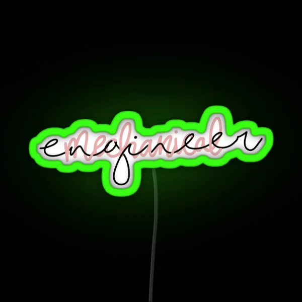 Mechanical Engineer Intertwined In Pink RGB Neon Sign