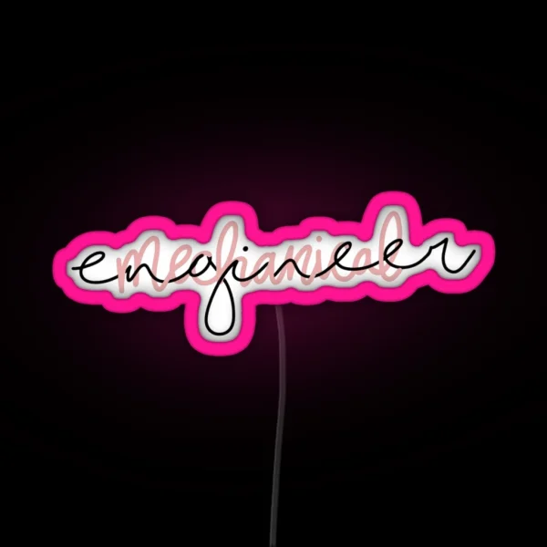 Mechanical Engineer Intertwined In Pink RGB Neon Sign