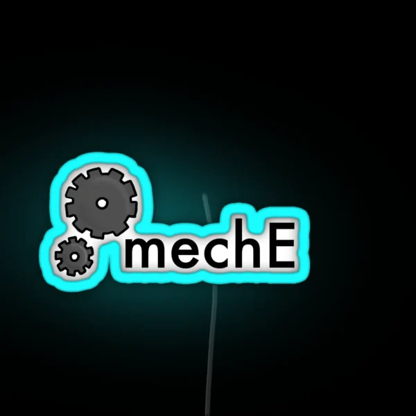 Mechanical Engineering Meche Logo RGB Neon Sign
