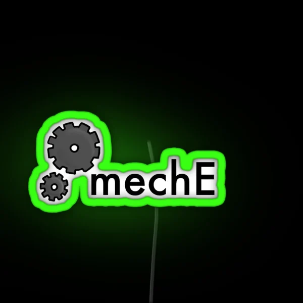 Mechanical Engineering Meche Logo RGB Neon Sign