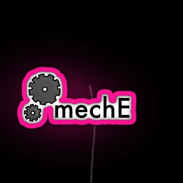 Mechanical Engineering Meche Logo RGB Neon Sign