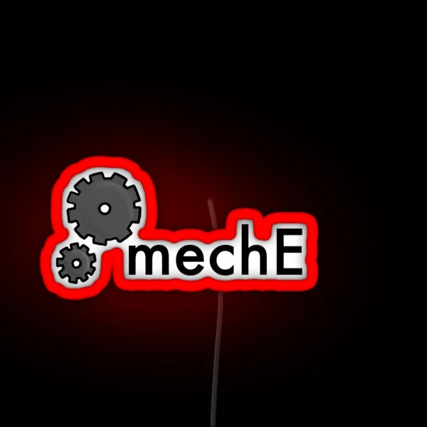Mechanical Engineering Meche Logo RGB Neon Sign