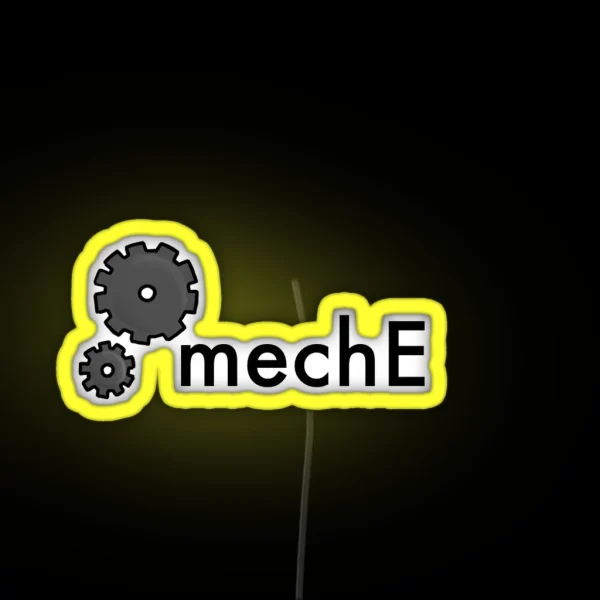 Mechanical Engineering Meche Logo RGB Neon Sign