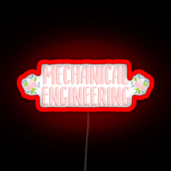 Mechanical Engineering Pink RGB Neon Sign