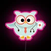 RGB LED Medical Professor Owl Doctor Office Neon Sign Decorations