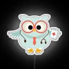 Medical Professional Owl Doctor Decor in Vibrant RGB Neon Sign