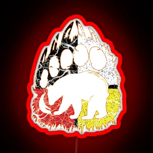Medicine Weel Native American Bear RGB Neon Sign