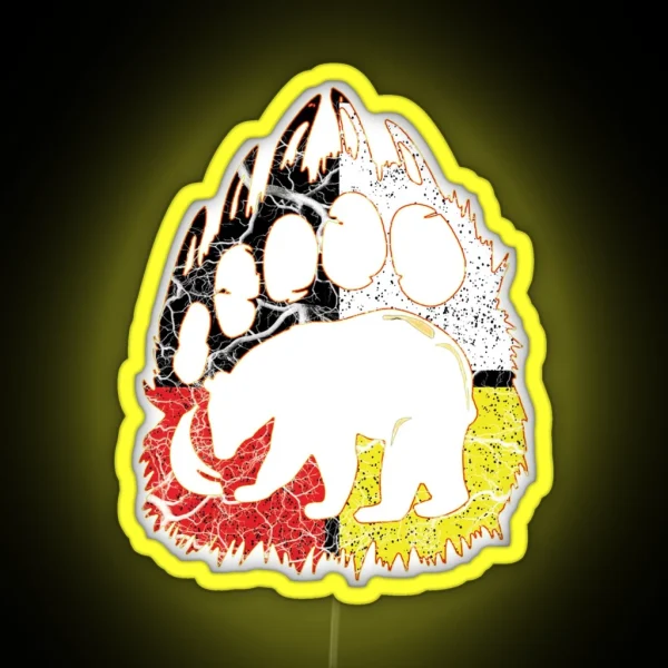 Medicine Weel Native American Bear RGB Neon Sign