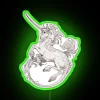 Magical medieval-inspired RGB neon sign featuring a majestic unicorn silhouette.