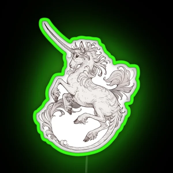 Medieval Unicorn RGB Neon Sign