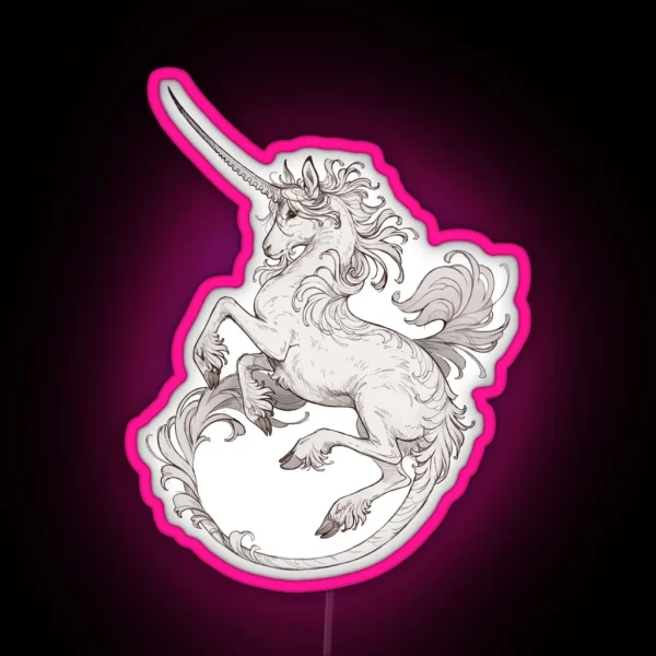 Medieval Unicorn RGB Neon Sign