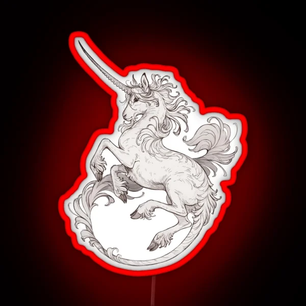 Medieval Unicorn RGB Neon Sign
