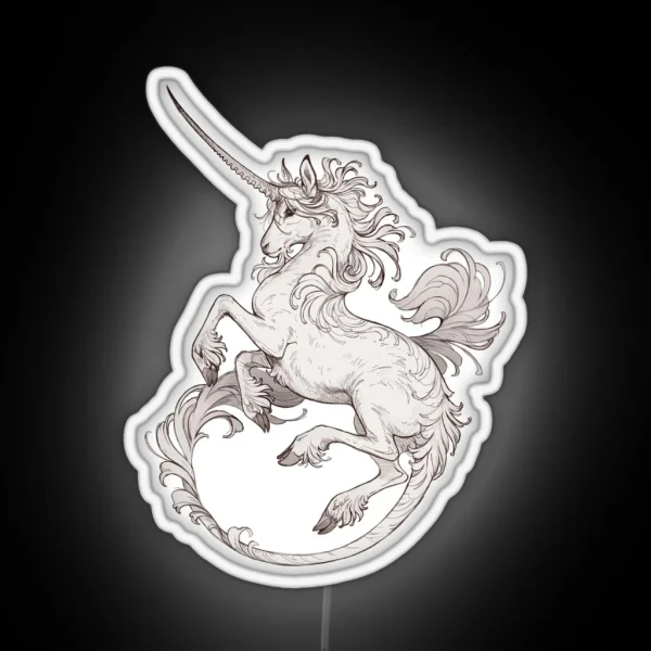 Medieval Unicorn RGB Neon Sign