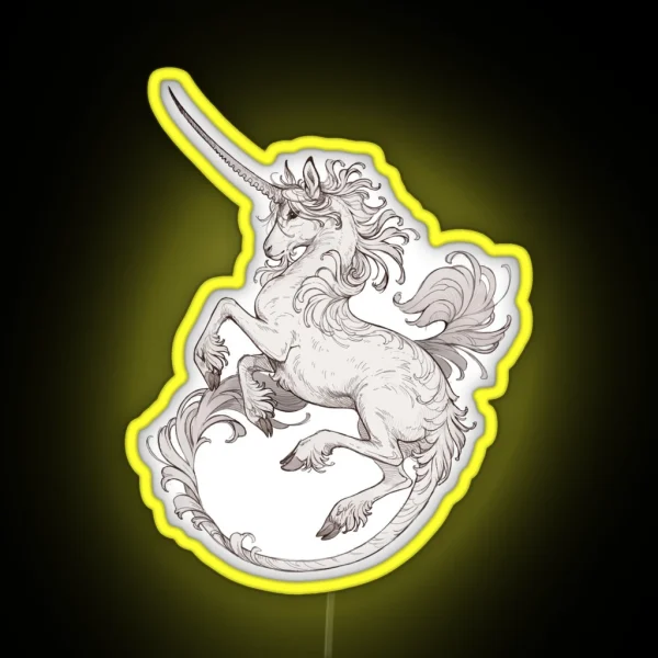 Medieval Unicorn RGB Neon Sign