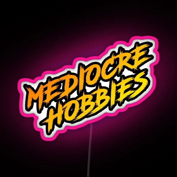 Mediocre Hobbies Logo RGB Neon Sign