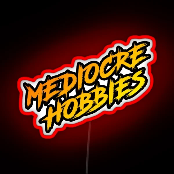 Mediocre Hobbies Logo RGB Neon Sign
