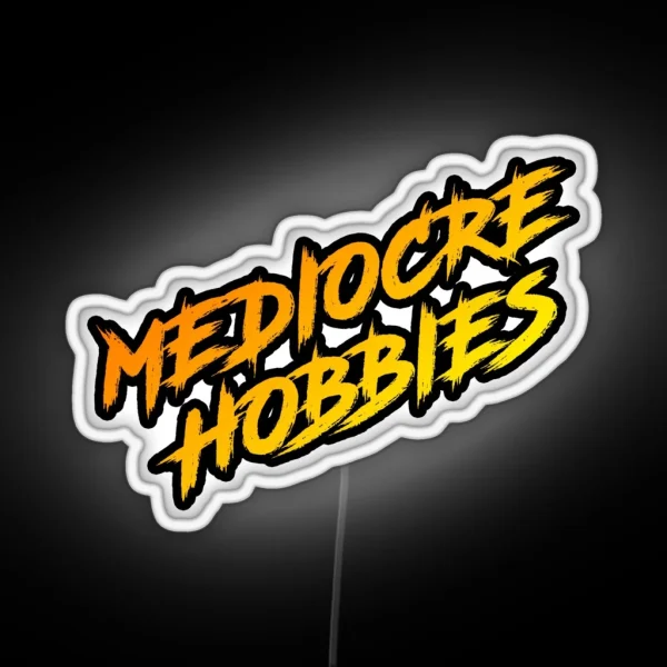 Mediocre Hobbies Logo RGB Neon Sign