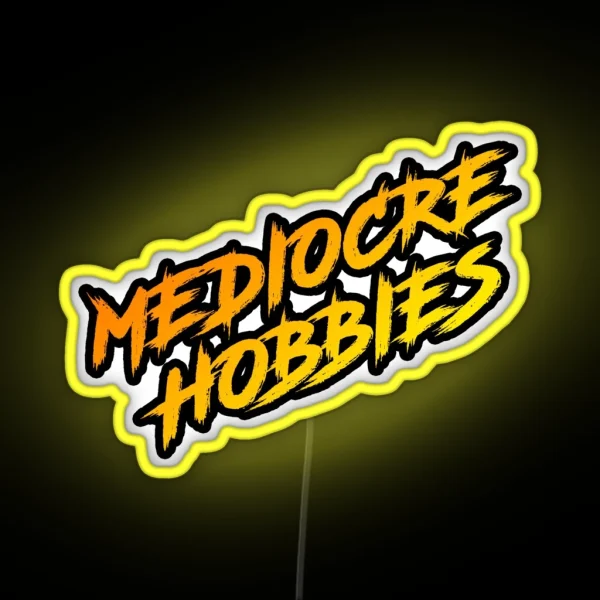 Mediocre Hobbies Logo RGB Neon Sign