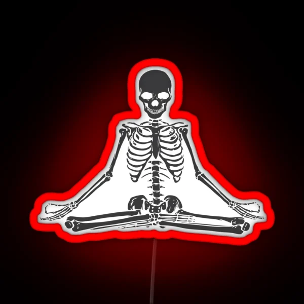 Meditating Skeleton RGB Neon Sign