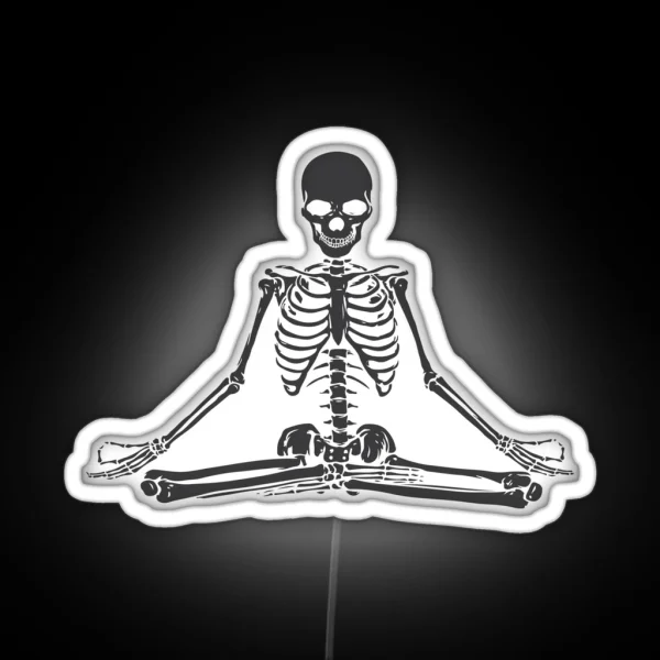 Meditating Skeleton RGB Neon Sign