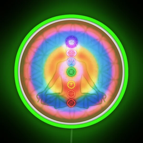 Meditation And The Chakras III RGB Neon Sign