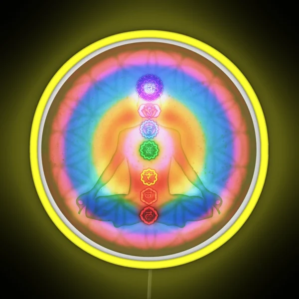 Meditation And The Chakras III RGB Neon Sign