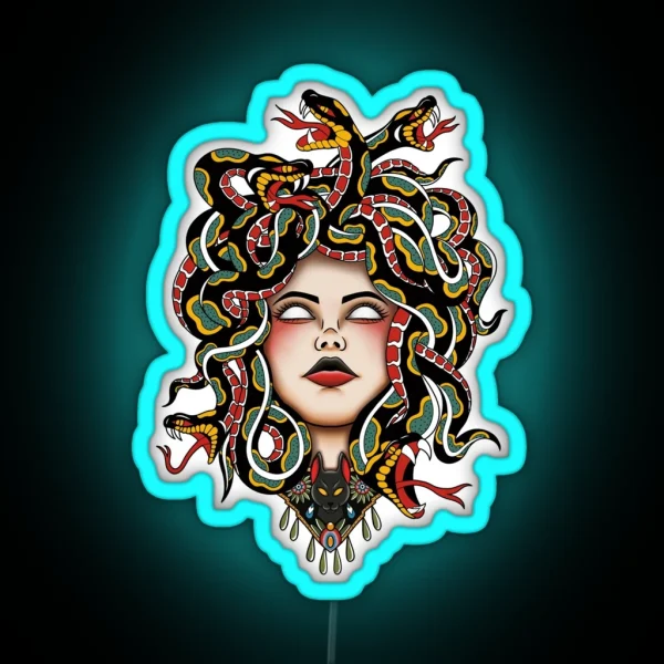 Medusa Old School RGB Neon Sign
