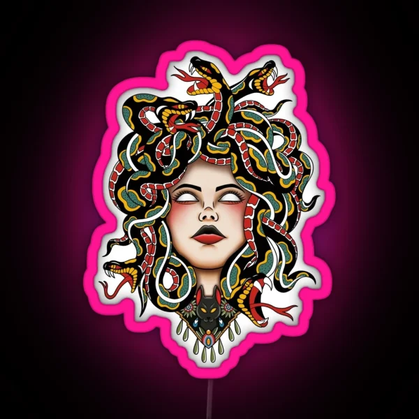 Medusa Old School RGB Neon Sign