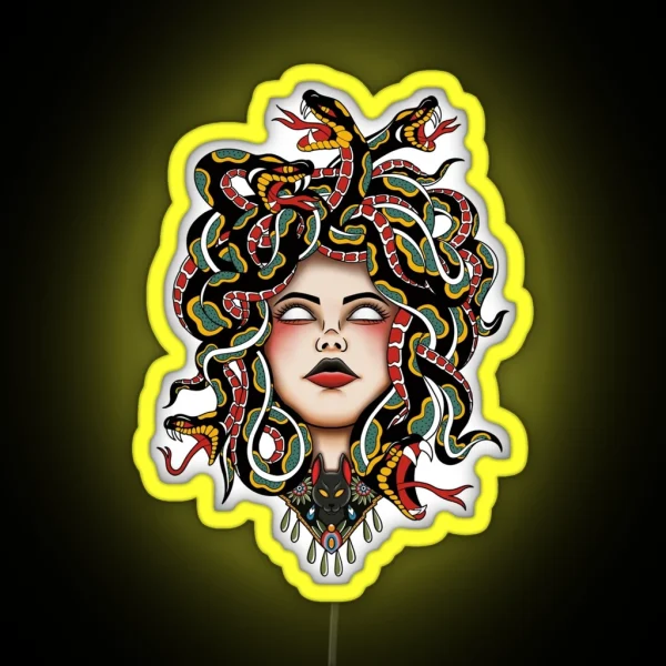 Medusa Old School RGB Neon Sign