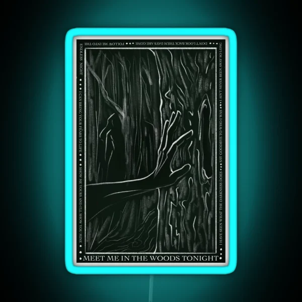 Meet Me In The Woods Lord Huron Print RGB Neon Sign
