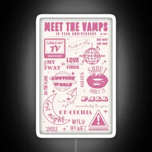 Meet The Vamps 10 Year Anniversary Print RGB Neon Sign