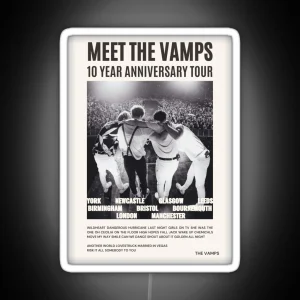 Meet The Vamps 10 Year Anniversary Tour Print RGB Neon Sign