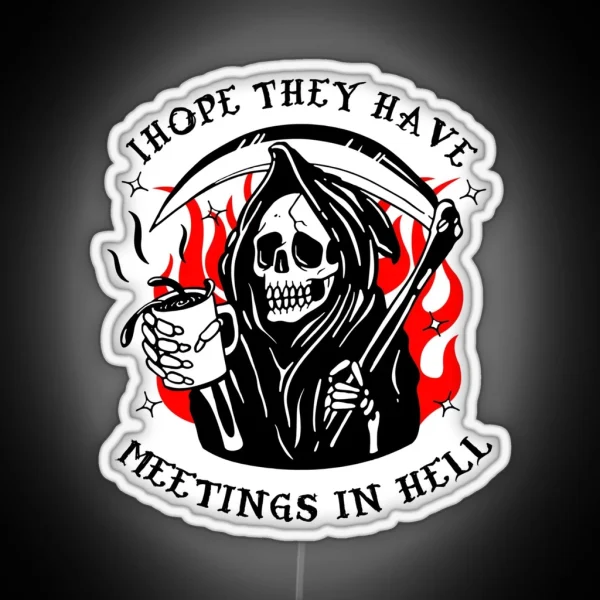 Meetings In Hell AA NA Recovery RGB Neon Sign