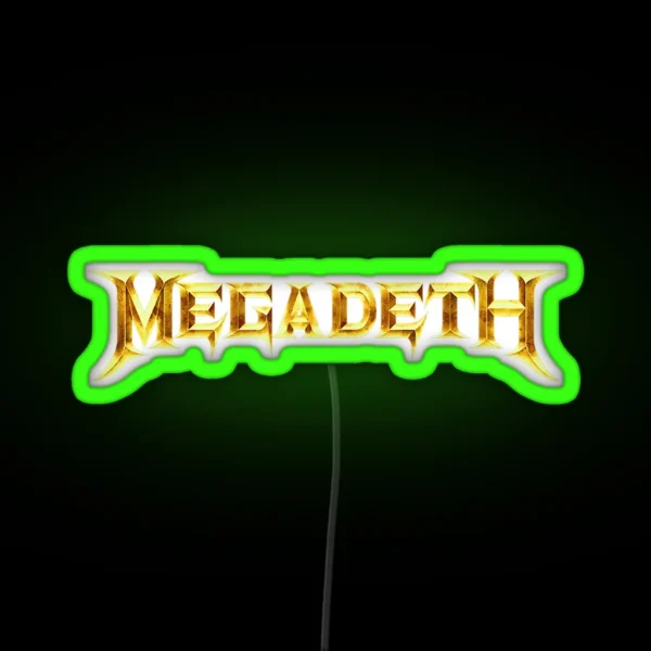 Mega Death Logo RGB Neon Sign