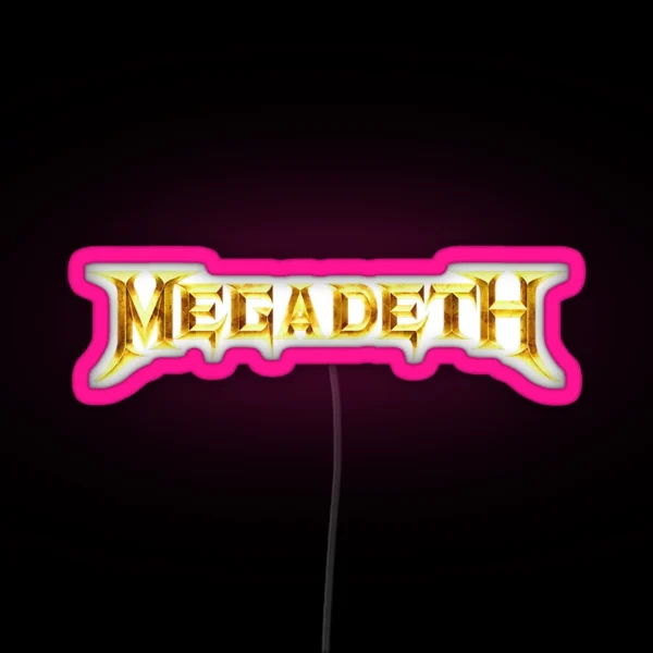 Mega Death Logo RGB Neon Sign