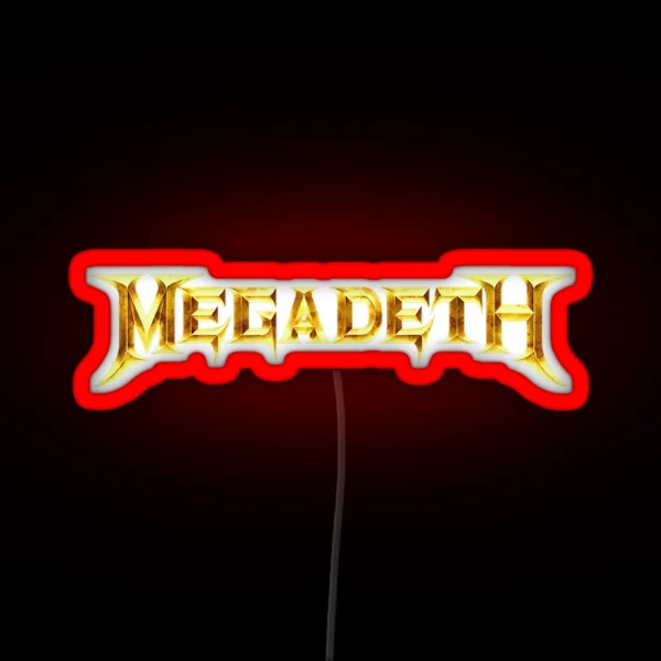 Mega Death Logo RGB Neon Sign