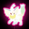 Vibrant Mega Eevee pixel art LED light display sign