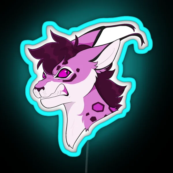 Mega Jaguar Kipo RGB Neon Sign