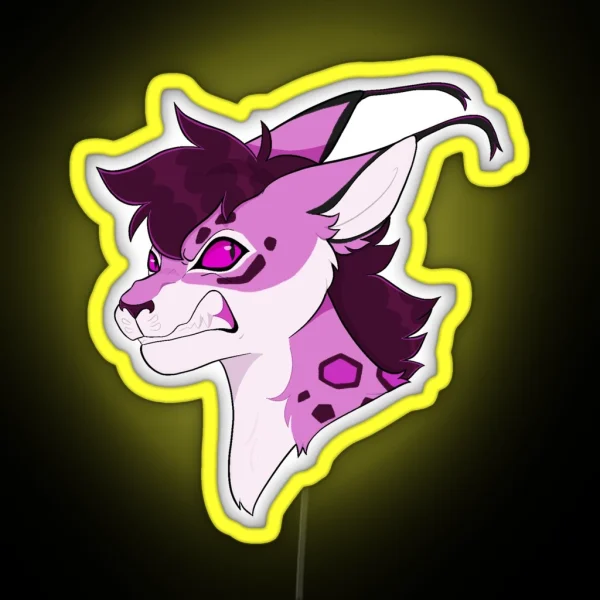 Mega Jaguar Kipo RGB Neon Sign