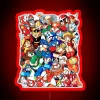 Mega Man 8-bit retro robot master tribute in vibrant RGB glow.