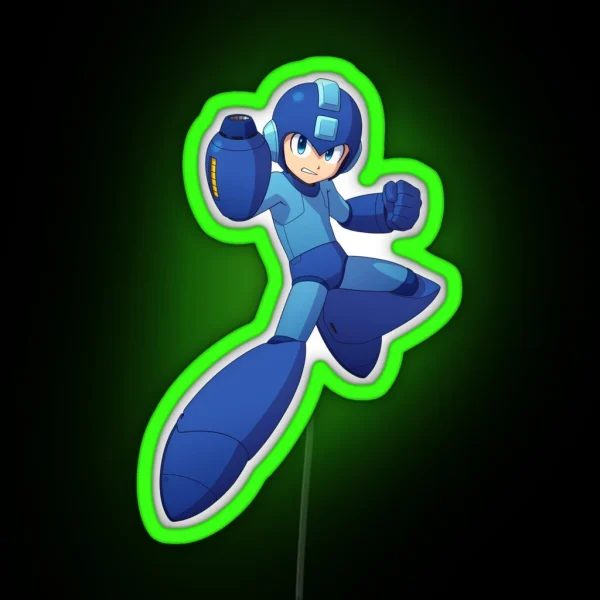 Mega Man Armed And Ready RGB Neon Sign