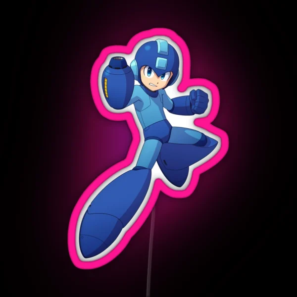Mega Man Armed And Ready RGB Neon Sign