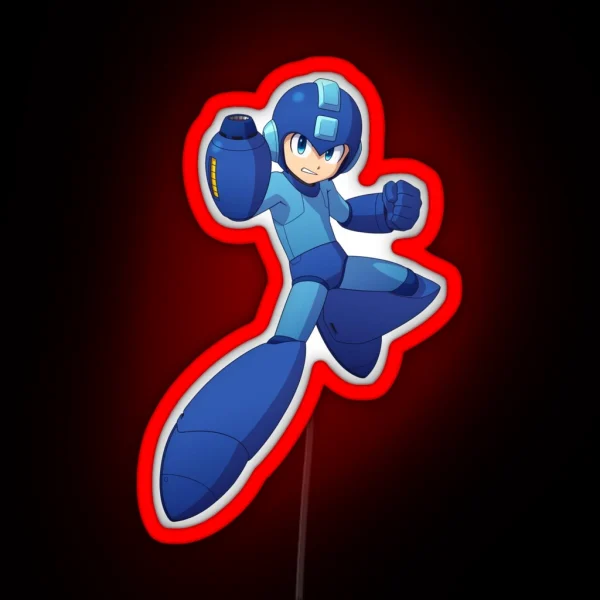Mega Man Armed And Ready RGB Neon Sign