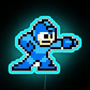 Mega Man Game 8 Bits RGB Neon Sign