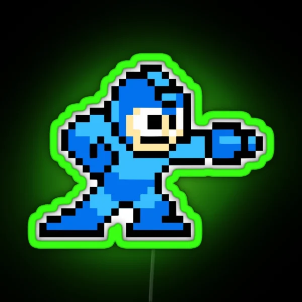 Mega Man Game 8 Bits RGB Neon Sign