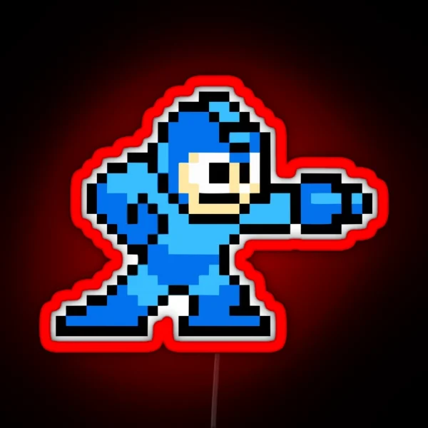 Mega Man Game 8 Bits RGB Neon Sign